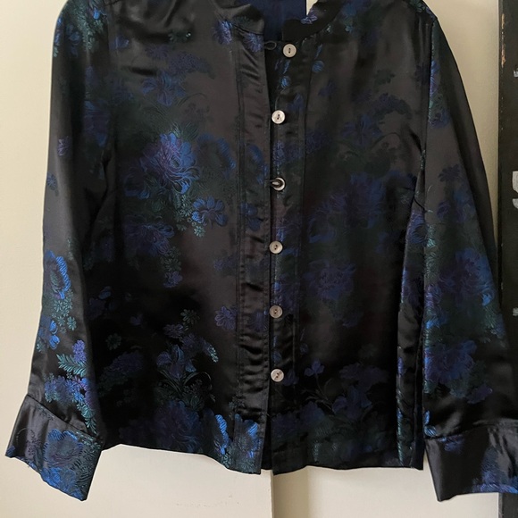 French Laundry SzM Round collar jacket black and blue - Picture 8 of 10